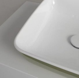 Раковина для ванной Villeroy & Boch Artis 41х41 см без перелива TitanCeram sage green (зеленый шалфей) 417841BCS8