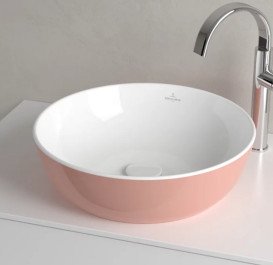 Раковина для ванной Villeroy & Boch Artis ⌀43 см без перелива TitanCeram powder (пудра) 417943BCT0