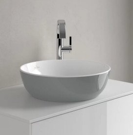 Раковина для ванной Villeroy & Boch Artis ⌀43 см без перелива TitanCeram french linen 417943BCT7