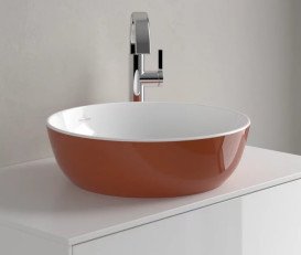 Раковина для ванной Villeroy & Boch Artis ⌀43 см без перелива TitanCeram rust (ржавчина) 417943BCW8