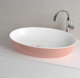 Раковина для ванной Villeroy & Boch Artis 61х41 см без перелива TitanCeram powder (пудра) 419861BCT0