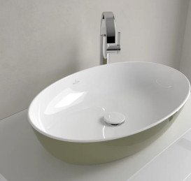 Раковина для ванной Villeroy & Boch Artis 61х41 см без перелива TitanCeram sage green (зеленый шалфей) 419861BCS8