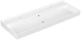 Раковина для ванної Villeroy & Boch Collaro 120x47 см з переливом на 2 змішувача білий альпійський TitanCeram 4A33C401