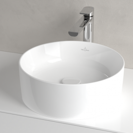 Раковина для ванної Villeroy & Boch Collaro 40х40 см накладна CeramicPlus камінь білий 4A1840RW