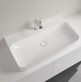 Раковина для ванної Villeroy & Boch Finion 80х47 см кераміка CeramicPlus білий альпійський 41688CR1