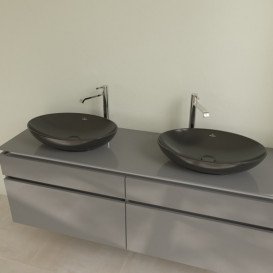 Раковина для ванної Villeroy & Boch Loop & Friends 56х38 см кераміка CeramicPlus чорний матовий 4A4701S5