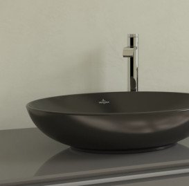 Раковина для ванної Villeroy & Boch Loop & Friends 56х38 см кераміка CeramicPlus чорний матовий 4A4701S5