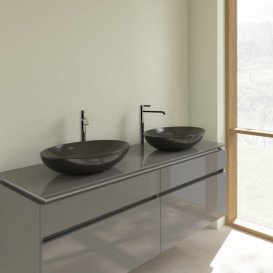 Раковина для ванної Villeroy & Boch Loop & Friends 56х38 см кераміка CeramicPlus чорний матовий 4A4701S5