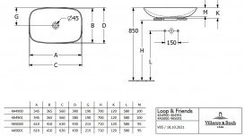 Раковина для ванної кімнати Villeroy & Boch Loop & Friends 56х38 см кераміка альпійський білий 4A490101