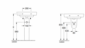 Раковина для ванної Villeroy & Boch O.Novo підвісна 4A416501