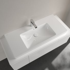 Раковина для ванной Villeroy & Boch Subway 2.0 100х48 см санитарная керамика альпийский белый 71751G01