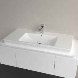 Раковина для ванной Villeroy & Boch Subway 2.0 100х48 см санитарная керамика CeramicPlus альпийский белый 71751GR1