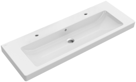 Раковина для ванної кімнати Villeroy & Boch Subway 2.0 130х47 см санітарна кераміка CeramicPlus альпійський білий 7176D2R1