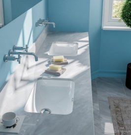 Раковина для ванної вбудована Catalano CANOVA ROYAL 55х38 см без відп. під змішувач біла 1S50CN00