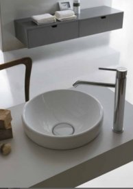 Раковина для ванной Galassia Ergo врезная круглая без отверстия перелива белый 7117