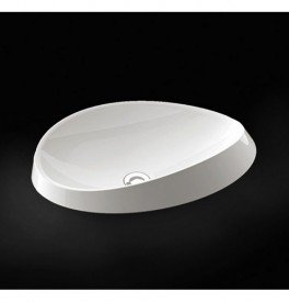 Раковина для ванной Marmorin Alice III 60х38,6 см встраиваемая литой камень белый P 550 060 020 010