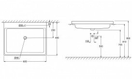 Раковина для ванної вбудована Grohe Cube Ceramic 60 см альпін-білий 3947900H