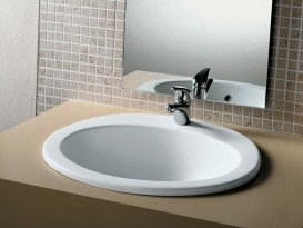 Раковина для ванної вбудована Hatria Incasso Ovaline 52х60 санфарфор білий Y67101