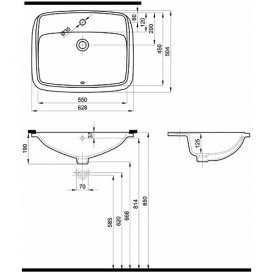 Раковина для ванної вбудована KOLO NOVA PRO M31858000