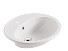 Раковина для ванної Galassia Eloise врізна з отвором під змішувач овальна білий 6000