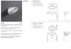 Раковина для ванної підвісна Simas колекція Spazio біла LFT34