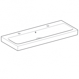 Раковина Geberit iCon 120 см отвір для змішувача зліва і справа перелив санфарфор білий 124020000