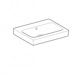 Раковина Geberit iCon 60 см без отвору для змішувача перелив санфарфор білий 124063000