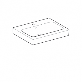 Раковина Geberit iCon 60 см отвір для змішувача перелив санфарфор білий 124060000