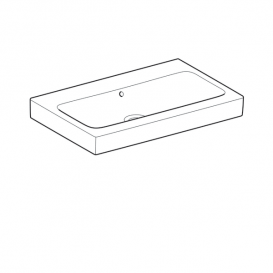 Раковина Geberit iCon 75 см без отвору для змішувача перелив санфарфор білий 124078000