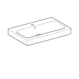 Раковина Geberit iCon 75 см отвір для змішувача перелив санфарфор білий 124075000