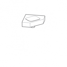 Раковина Geberit iCon кутова без отвору для змішувача білий 124730000