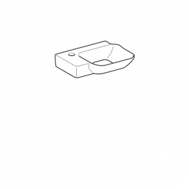 Раковина Geberit myDay санфарфор отвір під змішувач зліва білий/спеціальне керамічне покриття KeraTect 125440600