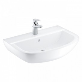 Раковина Grohe BauCeramic 60,9х44,2 см со смесителем BauFlow альпин-белый 39644000