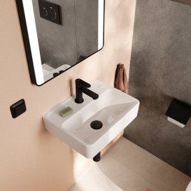 Раковина Hansgrohe Xanuia Q 45х34 см c отверстием без перелива керамика SmartClean белый 61141450