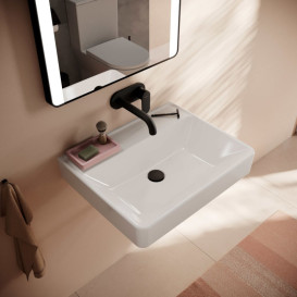 Раковина Hansgrohe Xanuia Q 60х48 см без отверстия без перелива керамика SmartClean белый 61151450