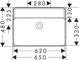 Раковина Hansgrohe Xanuia Q 65х48 см без отвору без переливу кераміка SmartClean білий 61154450