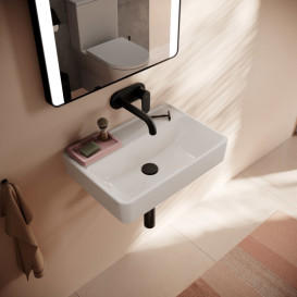 Раковина Hansgrohe Xanuia Q Compact 55х37 см без отверстия без перелива керамика SmartClean белый 61123450