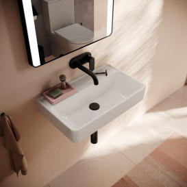 Раковина Hansgrohe Xanuia Q Compact 60х37 см без отверстия без перелива керамика SmartClean белый 61127450