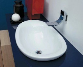 Раковина для ванной накладная Flaminia коллекция IO белая IO4275