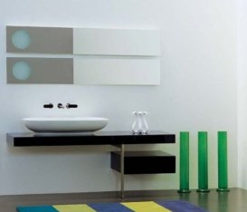 Раковина для ванної накладна Flaminia колекція Nuda біла 5080