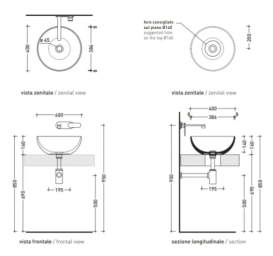 Раковина накладная Flaminia App AP40A