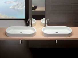 Раковина накладна Hatria Area 80х35 см санфарфор білий Y0UF01