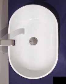 Раковина накладная на столешницу Flaminia Pass чёрный матовый PS62C NERO MATT