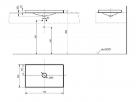Раковина накладная TOTO Neorest прямоугольная Luminist белый MR720