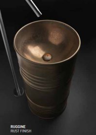 Раковина для підлоги Kerasan Artwork Barrel санфарфор іржа 474383