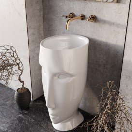 Раковина напольная Kerasan Artwork Moloco санфарфор белая 474001