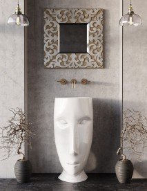 Раковина напольная Kerasan Artwork Moloco санфарфор белая 474001