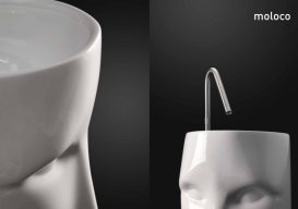 Раковина напольная Kerasan Artwork Moloco санфарфор белая 474001