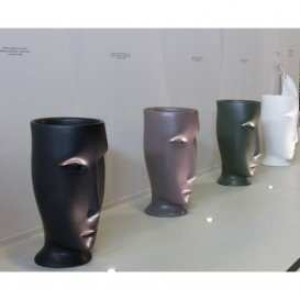 Раковина напольная Kerasan Artwork Moloco санфарфор белый/бургундский матовый 4741K67