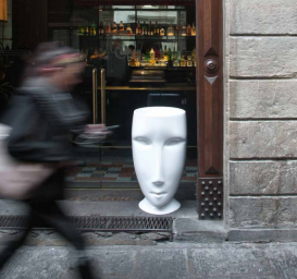 Раковина для підлоги Kerasan Artwork Moloco санфарфор білий / білий матовий 4741K69